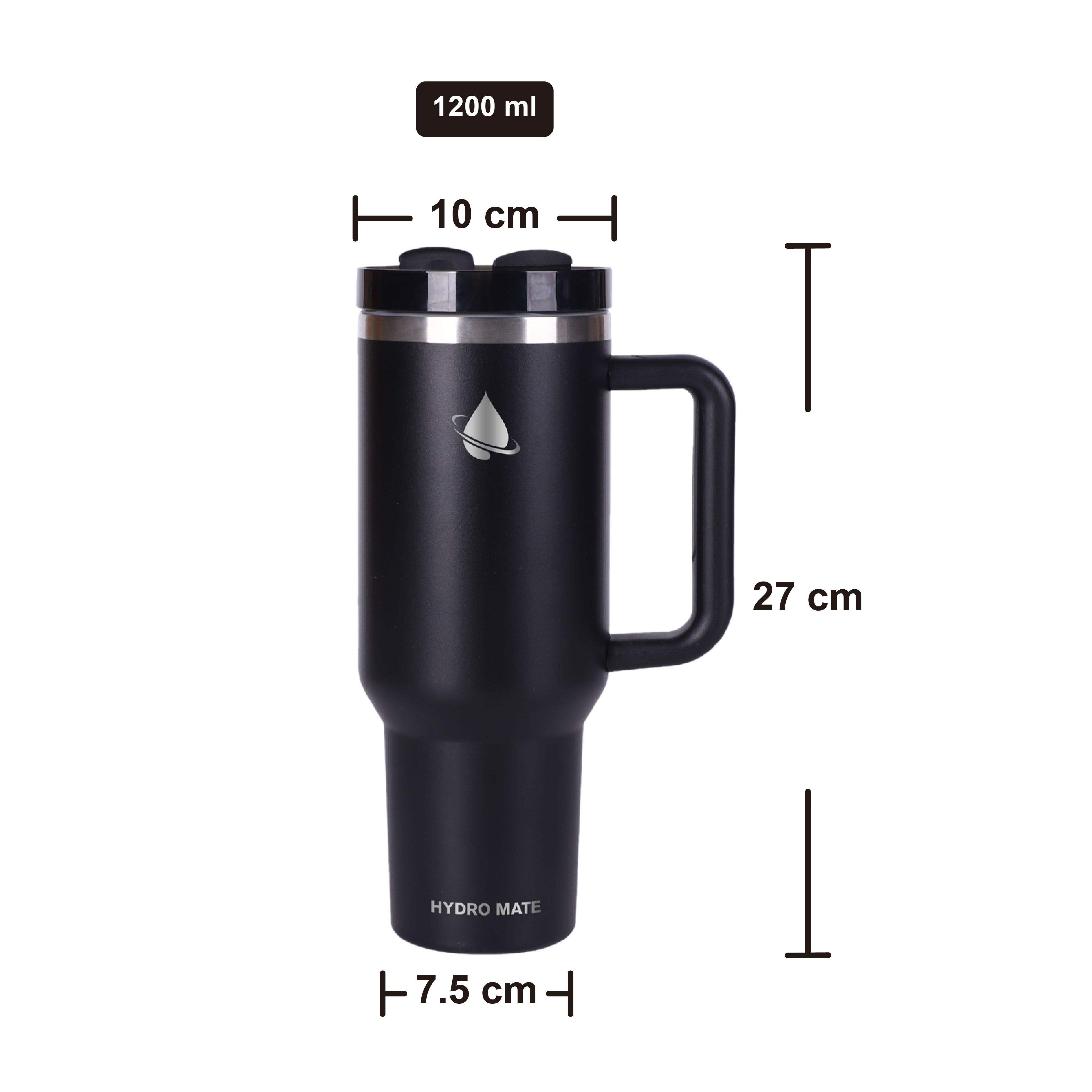 Hydro Mate Insulated Tumbler with Handle and Straw Lid | Coffee Mugs | Brilliant Home Living