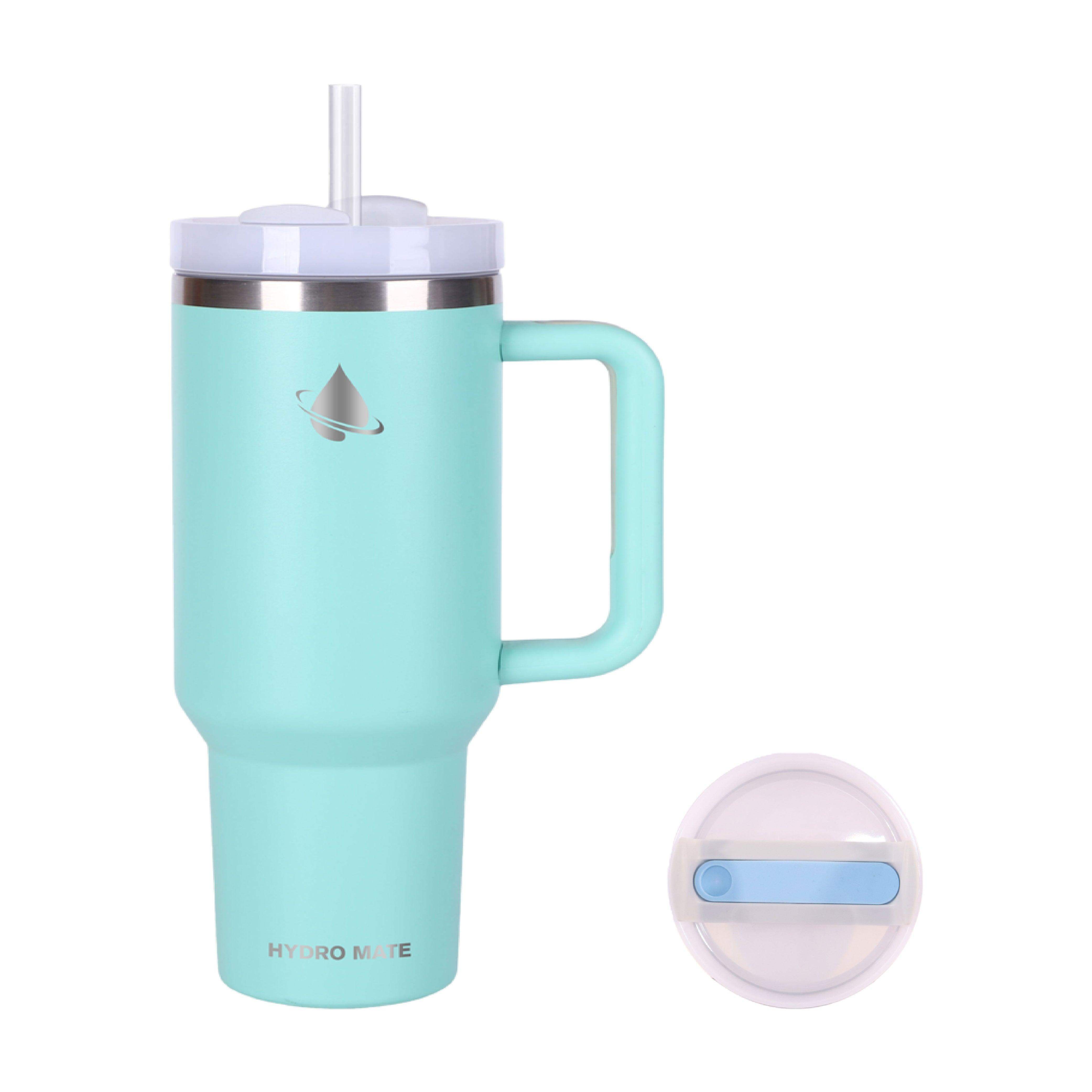 Hydro Mate Insulated Tumbler with Handle and Straw Lid | Coffee Mugs | Brilliant Home Living